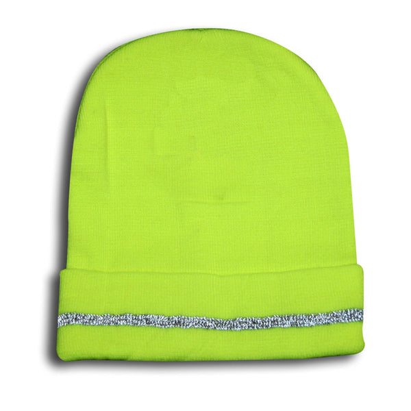 帽子 sooty reflect border beanie right green High-VIZ Reflective Knit Beanie Hat