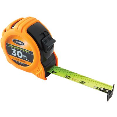 1 X 30FT YELLOW INCH/METRIC TAPE MEASURE