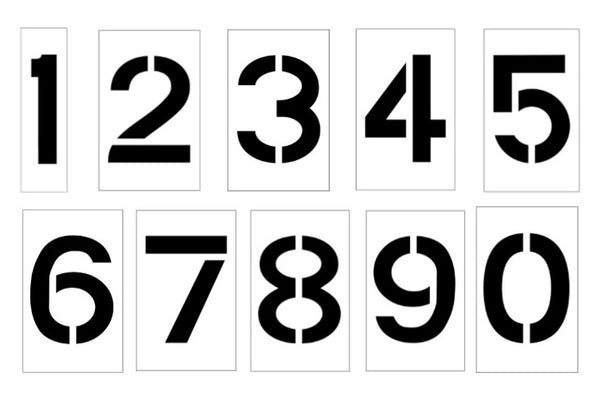 Number Stencils (Pack of 12) Craft Supplies