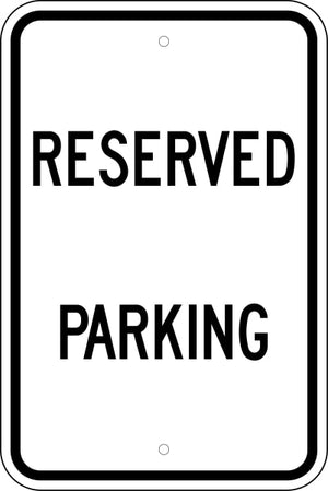 Reserved Parking Black / White Free Shipping