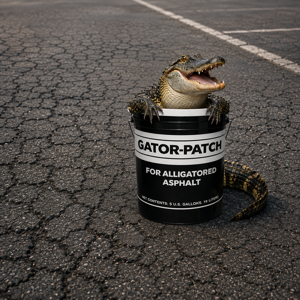 Alligator Cracking Asphalt Repair