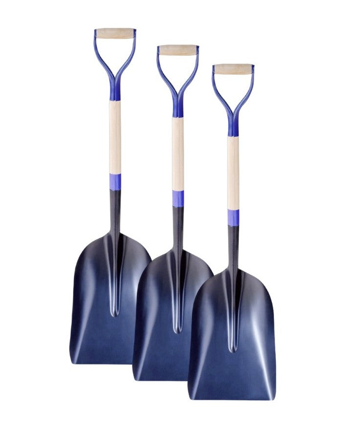 Bon Tool Steel Scoop Shovel - 34" D Wood Handle - Bundle Pack