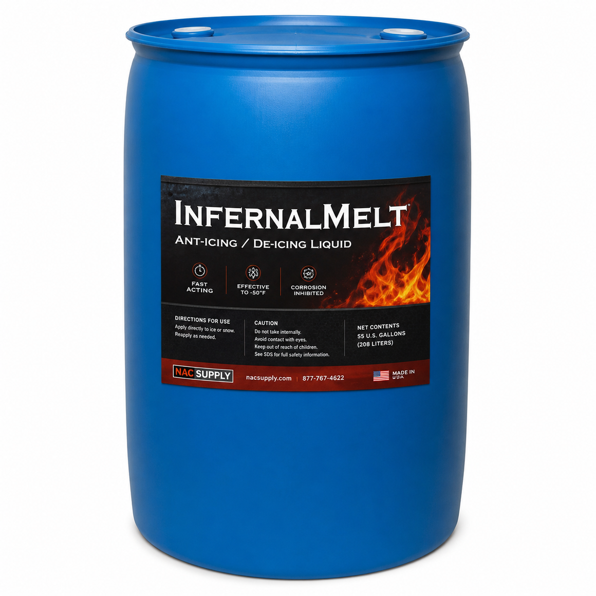 InfernalMelt CI Anti-icing / De-icing Liquid Salt 55 Gal Drum