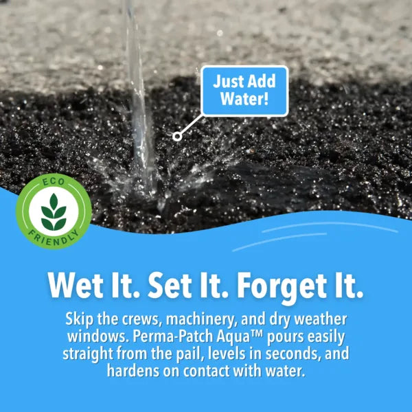 Perma-Patch Aqua™ – 50 lb Pail - Water-Activated Permanent Asphalt Rep