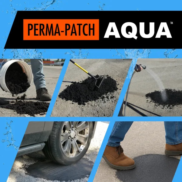 Perma-Patch Aqua™ – 50 lb Pail - Water-Activated Permanent Asphalt Rep