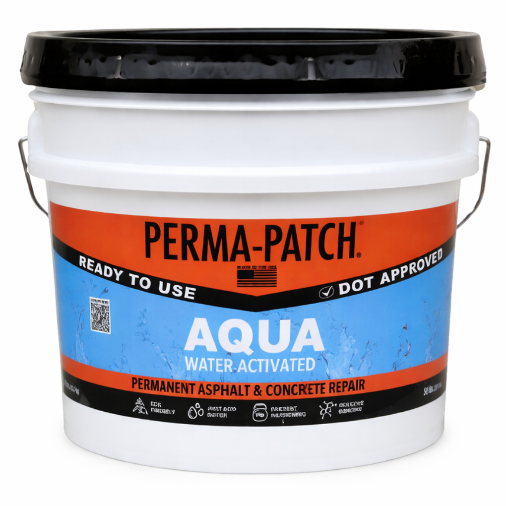 Perma-Patch Aqua™ – 50 lb Pail - Water-Activated Permanent Asphalt Repair