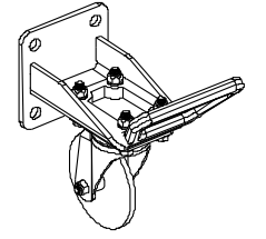 Rynoworx Front Caster Wheel Assembly RA-WHL-0024 for RY10MA Elite