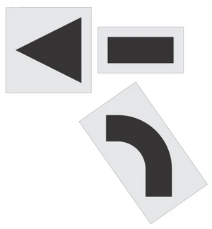 Standard 42" Arrow Stencil Kit - 1/8" Pro Grade LDPE
