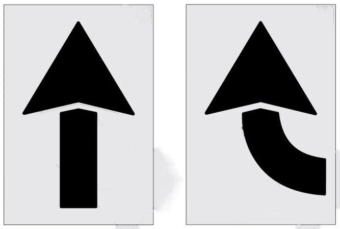 Standard 42" Arrow Stencil Kit - 1/8" Pro Grade LDPE