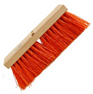 16" Orange Poly Street Broom Head