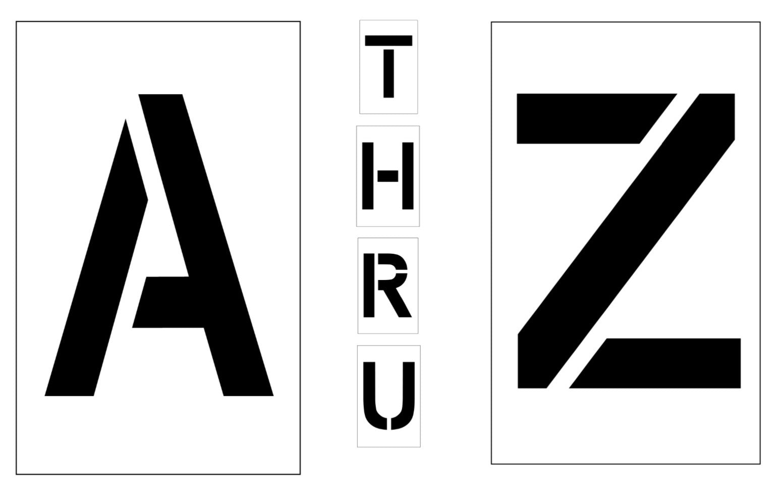 TecUnite tecunite 26 pieces alphabet stencils set plastic letter