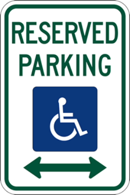 Reserved Parking (HC) With Arrows