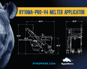RynoWorx RY10MA-PRO Crack Fill Melter Applicator