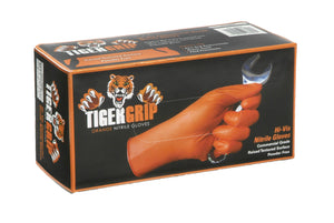 Tiger Grip 7 mil Superior Grip Orange Nitrile Gloves - Box