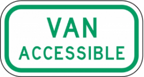 Van Accessible Sign 6"x12"